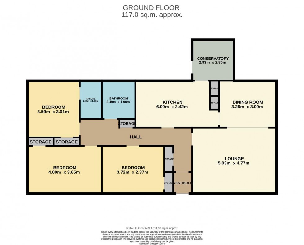 Floorplan for Scotston Gardens, Dundee