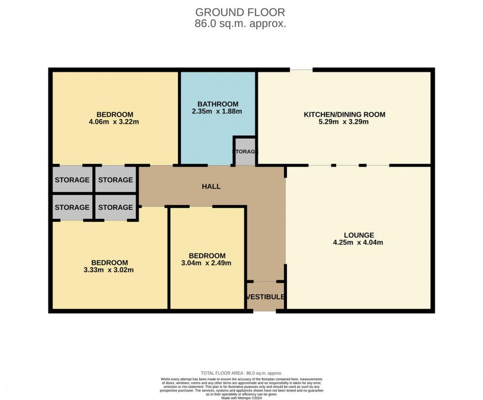 Floorplan for Corbie Drive, Carnoustie