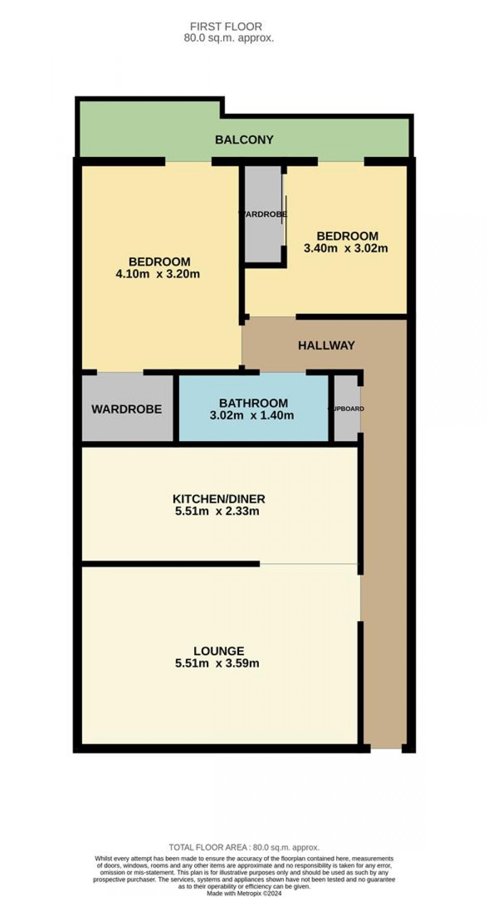 Floorplan for Lilybank Mews, Dundee